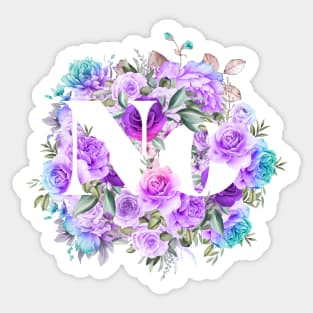 No - floral Sticker